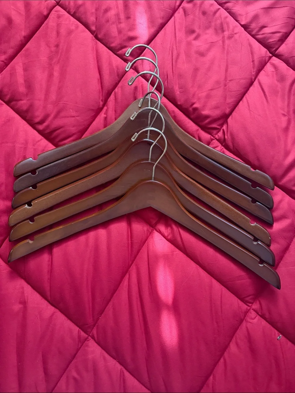Wooden Suit Hangers - Brown (Set of 6)